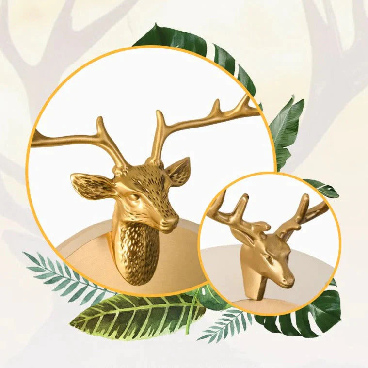 Nordic Antlers Bedroom Living Room Copper Wall Lamp