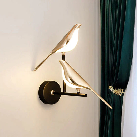 Nordic Art Deco Led Swan Wall Lamp For Bedroom Bedside Wall Living Room Hallway Indoor Lighting