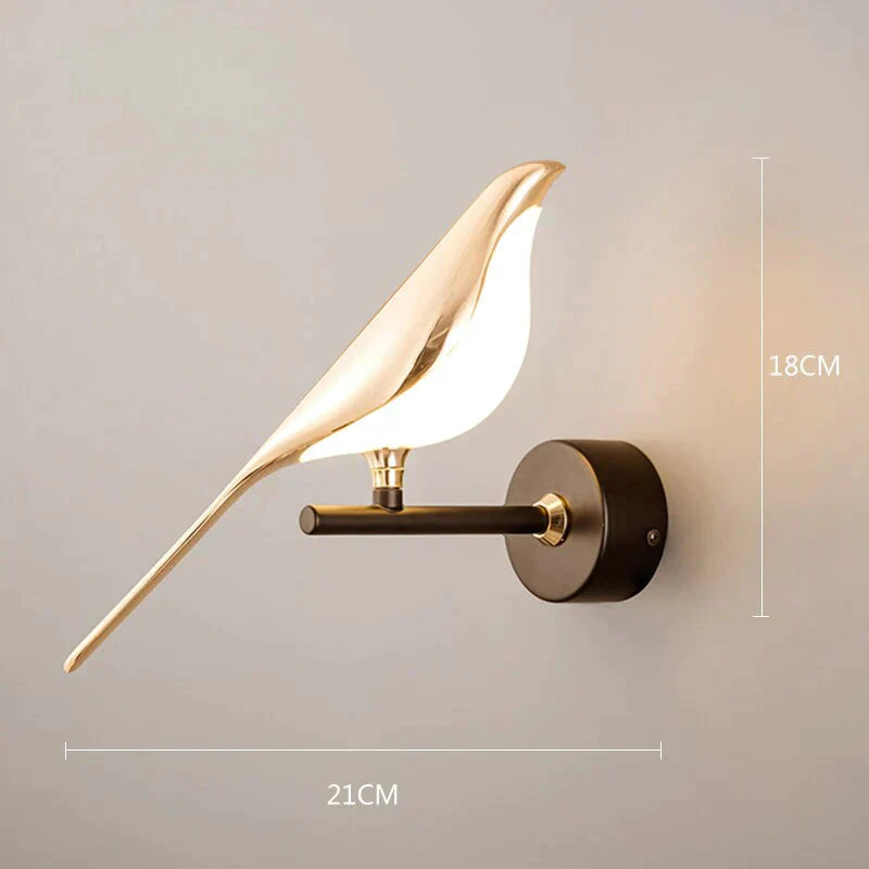 Nordic Art Deco LED Swan Wall Lamp  for Bedroom Bedside wall Living Room Hallway Indoor Lighting