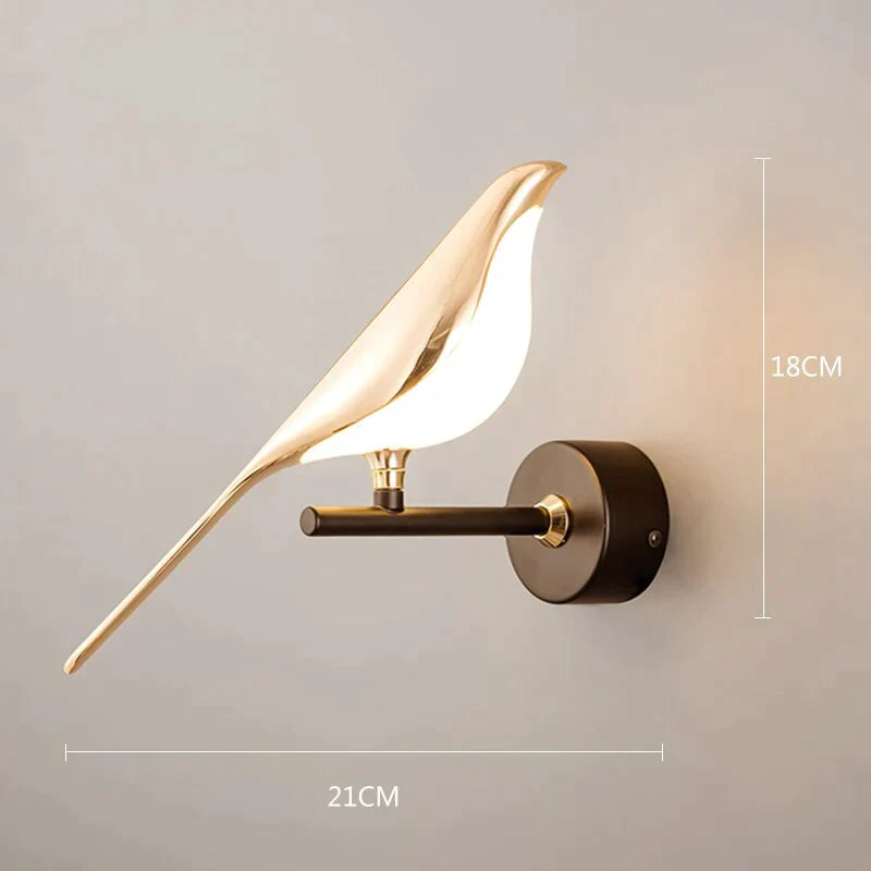 Nordic Art Deco Led Swan Wall Lamp For Bedroom Bedside Wall Living Room Hallway Indoor Lighting