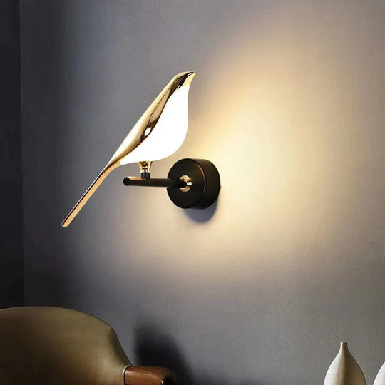 Nordic Art Deco LED Swan Wall Lamp  for Bedroom Bedside wall Living Room Hallway Indoor Lighting