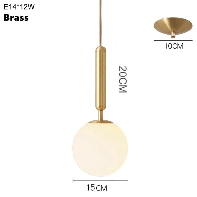 Nordic Brass Aluminum Modern Pendant Light Loft Hanging Lamps Bedside Hanging Lamp Kitchen Suspension Pendant Lamps