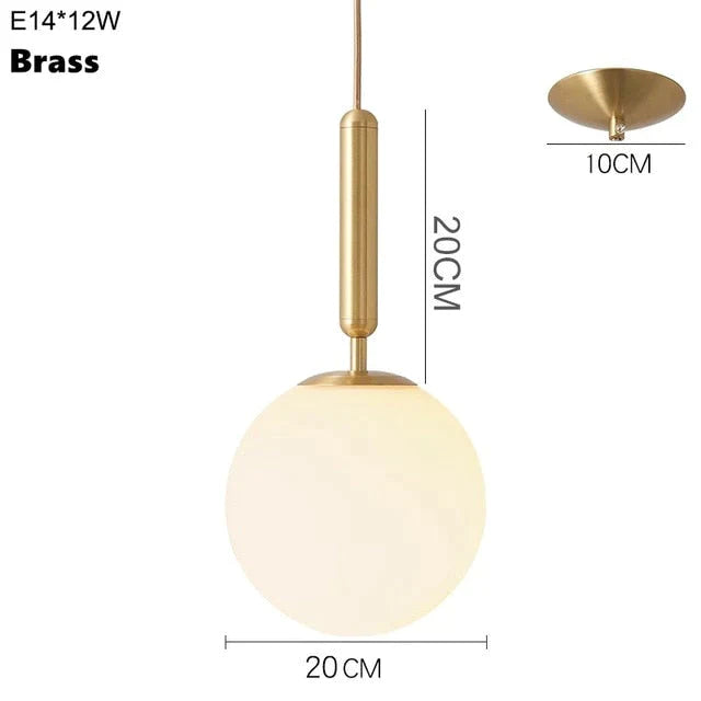 Nordic Brass Aluminum Modern Pendant Light Loft Hanging Lamps Bedside Hanging Lamp Kitchen Suspension Pendant Lamps