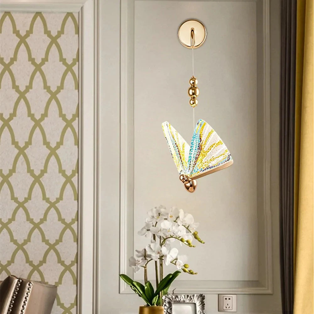 Nordic Butterfly Led Wall Light for Bedroom