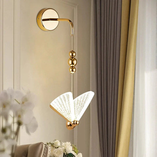 Nordic Butterfly Led Wall Light for Bedroom