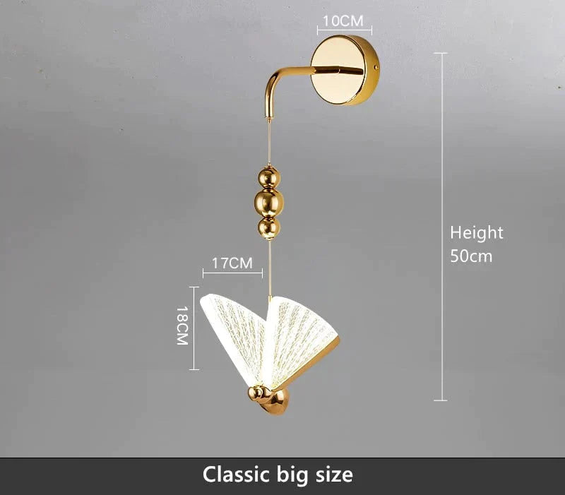 Nordic Butterfly Led Wall Light for Bedroom