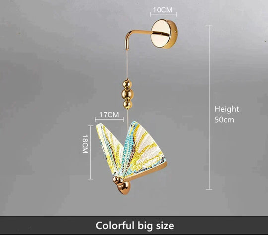 Nordic Butterfly Led Wall Light For Bedroom Wall