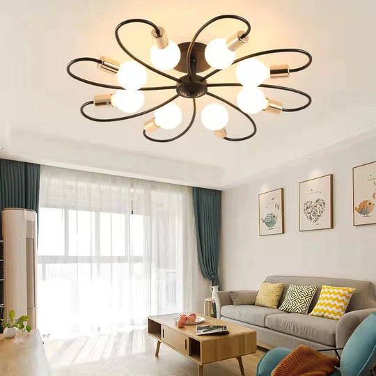 Nordic Chandelier Creative Industrial Style Modern Simple Personality Living Room Lamp Bedroom Restaurant Clothing Store Elbow Ceiling Lamp