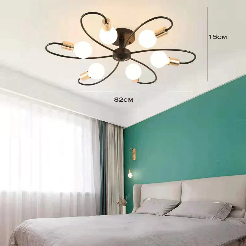 Nordic Chandelier Creative Industrial Style Modern Simple Personality Living Room Lamp Bedroom