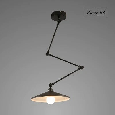 Nordic DIY Personality  Pendant Lights  Folding Iron Lamp Hanging Lamp Bedroom Study Bar Restaurant  Creative Adjustable  Lights