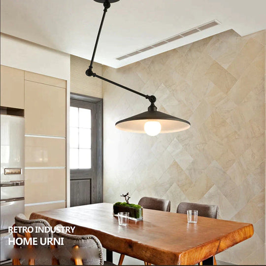 Nordic DIY Personality  Pendant Lights  Folding Iron Lamp Hanging Lamp Bedroom Study Bar Restaurant  Creative Adjustable  Lights