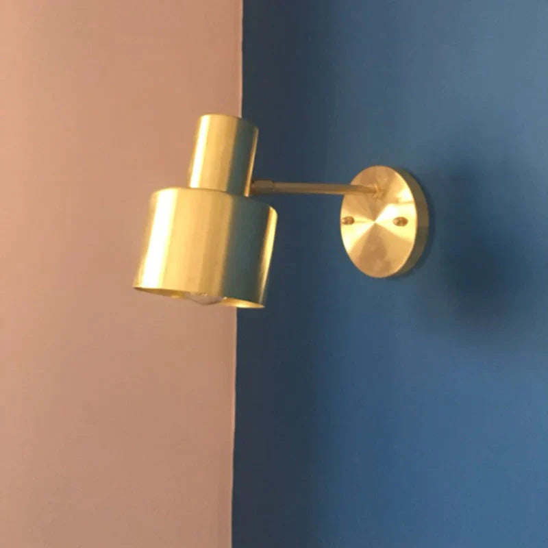 Nordic Golden Living Room Bedroom Bedside Bathroom Copper Wall Lamp Lamps