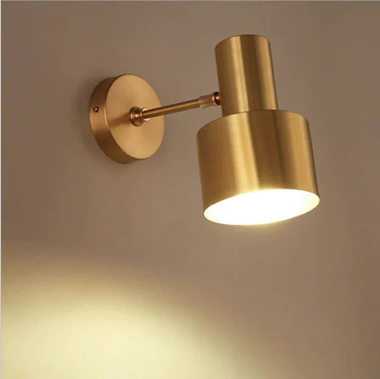 Nordic Golden Living Room Bedroom Bedside Bathroom Copper Wall Lamp