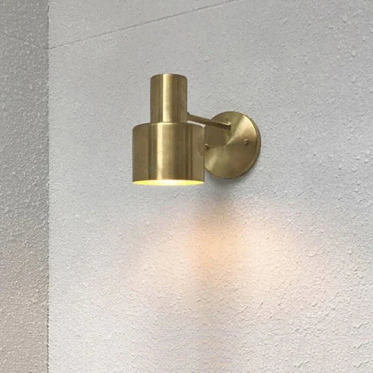 Nordic Golden Living Room Bedroom Bedside Bathroom Copper Wall Lamp