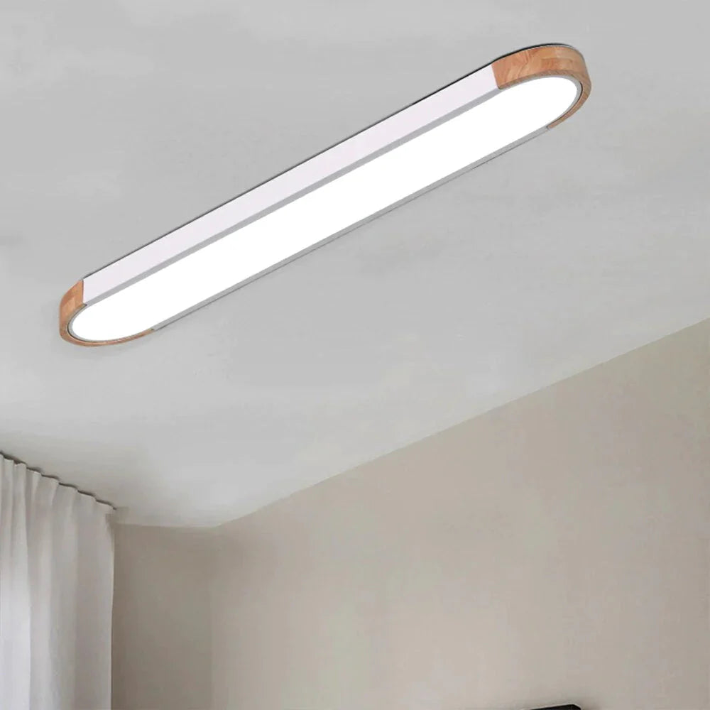 Nordic LED Ceiling Light Aisle Lights Office Strip Lighting Round Corner Creative Simple Corridor Balcony Wood