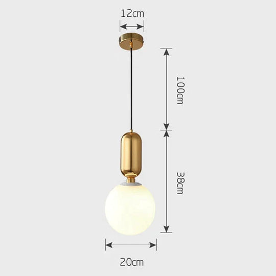 Nordic LED Pendant Lights Frosted Glass Industrial Handin Pendant Lamp Modern Bedroom Hanglamp Living Room Suspension Luminaire