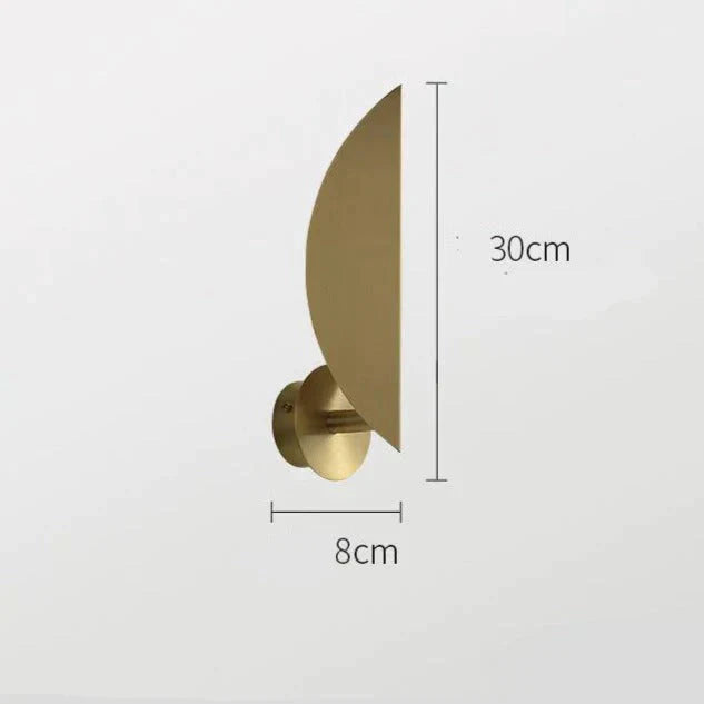 Nordic Lighting All Copper Wall Lamp Bedroom Room Bedside Lamp Simple Living Room Corridor Lamp Creative Light Luxury Study Lamp