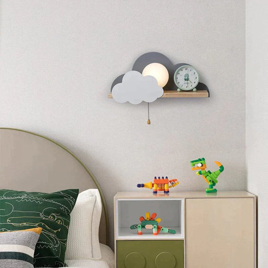 Nordic Macaron Led Cloud Glass Wall Lamps For Children Room Lamp