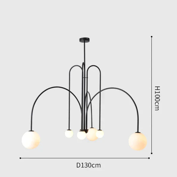 Nordic minimalist living room restaurant lamp creative personality study cafe clothing store art chandelier