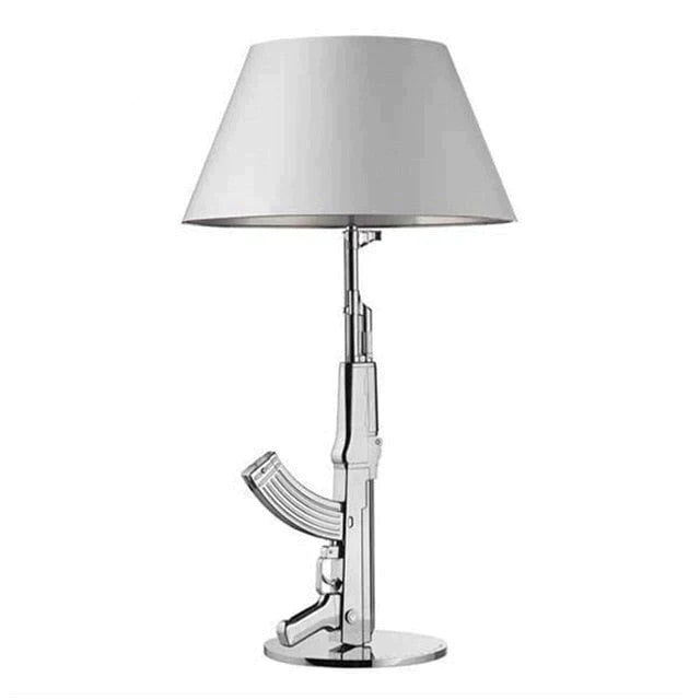 Nordic Modern Ak47 Gun_Lounge Silvery Gold Lustre Bedroom Lamp Led Floor Lamps Kids Children Room