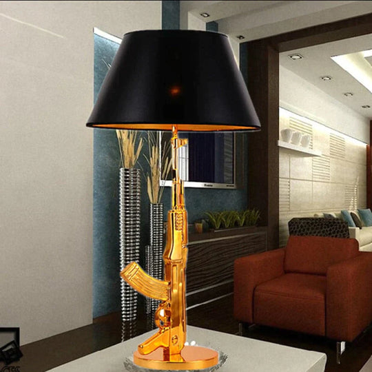 Nordic Modern Ak47 Gun_Lounge Silvery Gold Lustre Bedroom Lamp Led Floor Lamps Kids Children Room