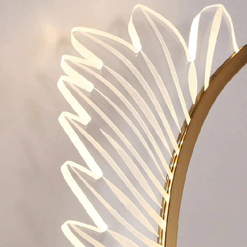 Nordic modern art bedside feather LED Wall Lamp