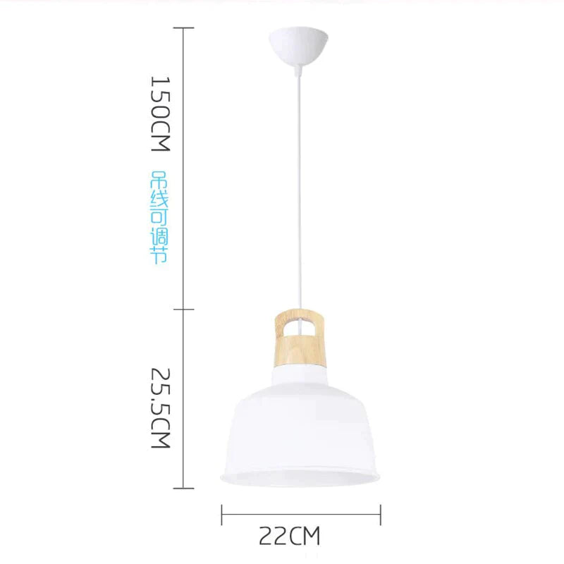 Nordic modern ceiling lamp wood aluminum pendant lights living room dining table kitchen aisle bedside decorative lighting