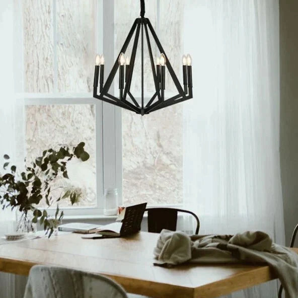 Nordic Modern Diamond Pendant Light Led E14 Loft Industrial Hanging Lamp With 2 Colors For Living