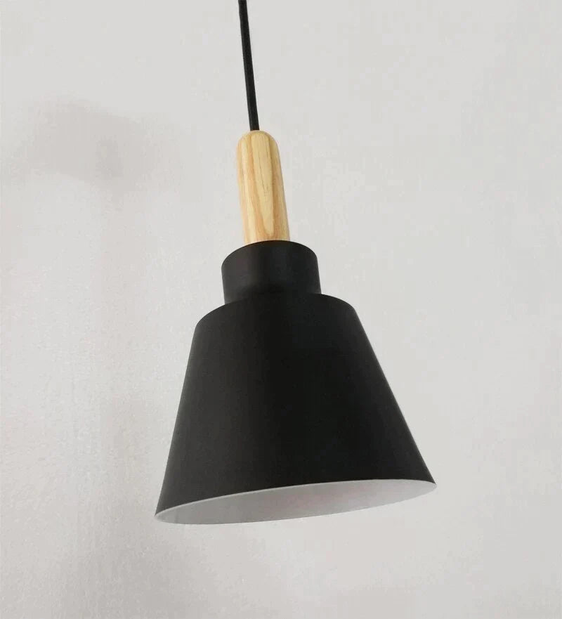 Nordic modern hanging lights, E27 Aluminum wood Pendant Lights, household Restaurant decorative lighting