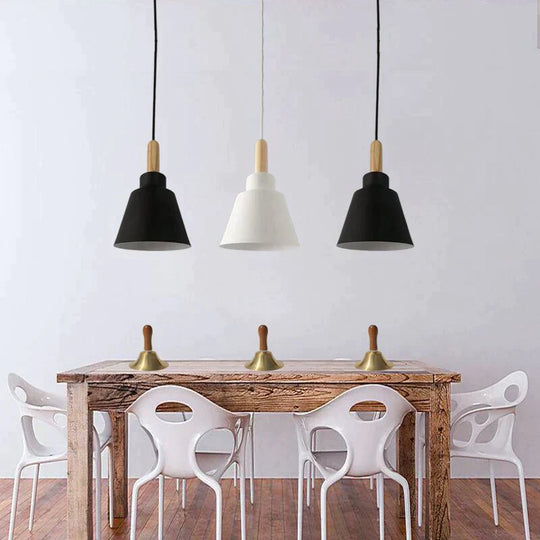 Nordic modern hanging lights, E27 Aluminum wood Pendant Lights, household Restaurant decorative lighting