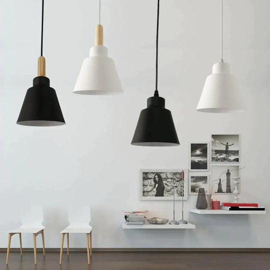 Nordic modern hanging lights, E27 Aluminum wood Pendant Lights, household Restaurant decorative lighting