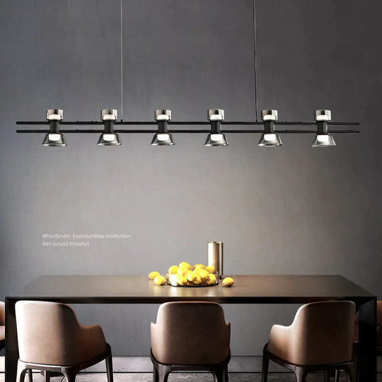 Nordic modern minimalist light luxury bar LED strip lamp kitchen island table Light fixture