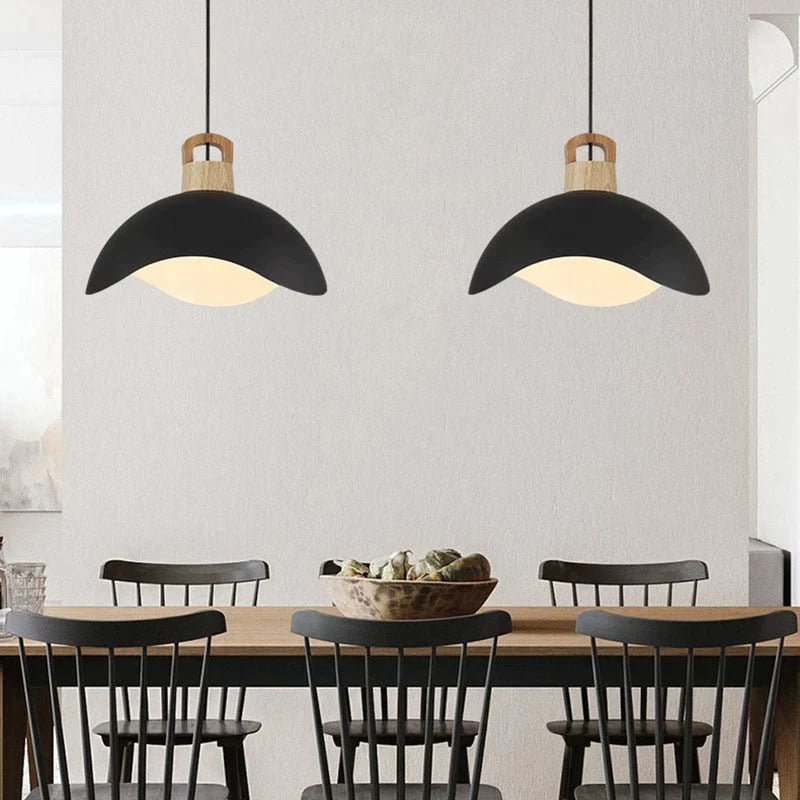 Nordic modern wood aluminum E27 pendant lights dining room bedroom bedside kitchen living room Billiard table lighting