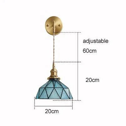 Nordic Retro Glass Copper Wall Lamp