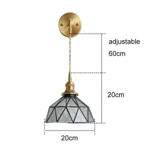 Nordic Retro Glass Copper Wall Lamp Lamps