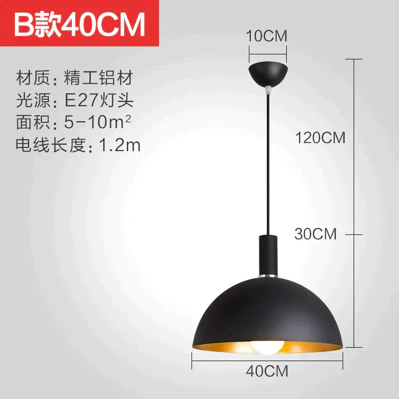 Nordic retro industrial black E27 pendant lights restaurant dining table bar Decorative lighting