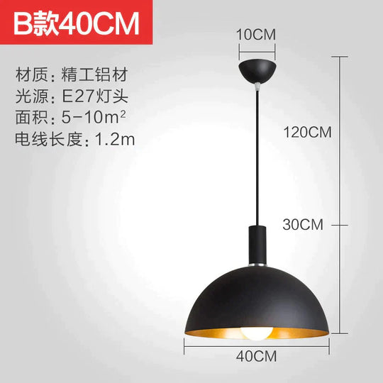 Nordic retro industrial black E27 pendant lights restaurant dining table bar Decorative lighting