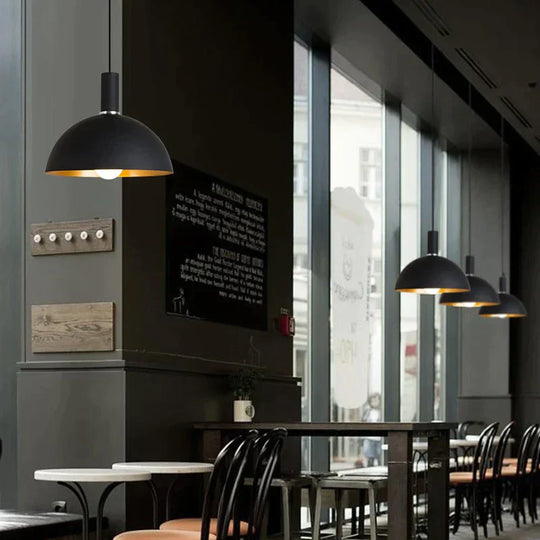 Nordic retro industrial black E27 pendant lights restaurant dining table bar Decorative lighting