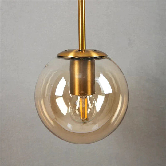 Nordic Retro Modern Glass Ball Wall Lamps for Bedside Living Room Corridor Staircase Lighting