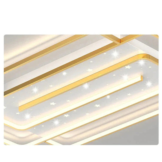 Nordic Simple Light Luxury Atmosphere Square Living Room Bedroom Ceiling Lamp