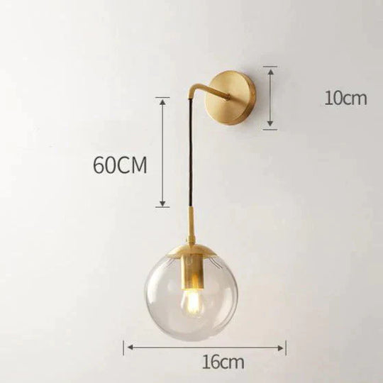 Nordic Star Wall Lamp Copper Bedroom Bedside Lamp Modern Minimalist Living Room Copper Wall Lamp