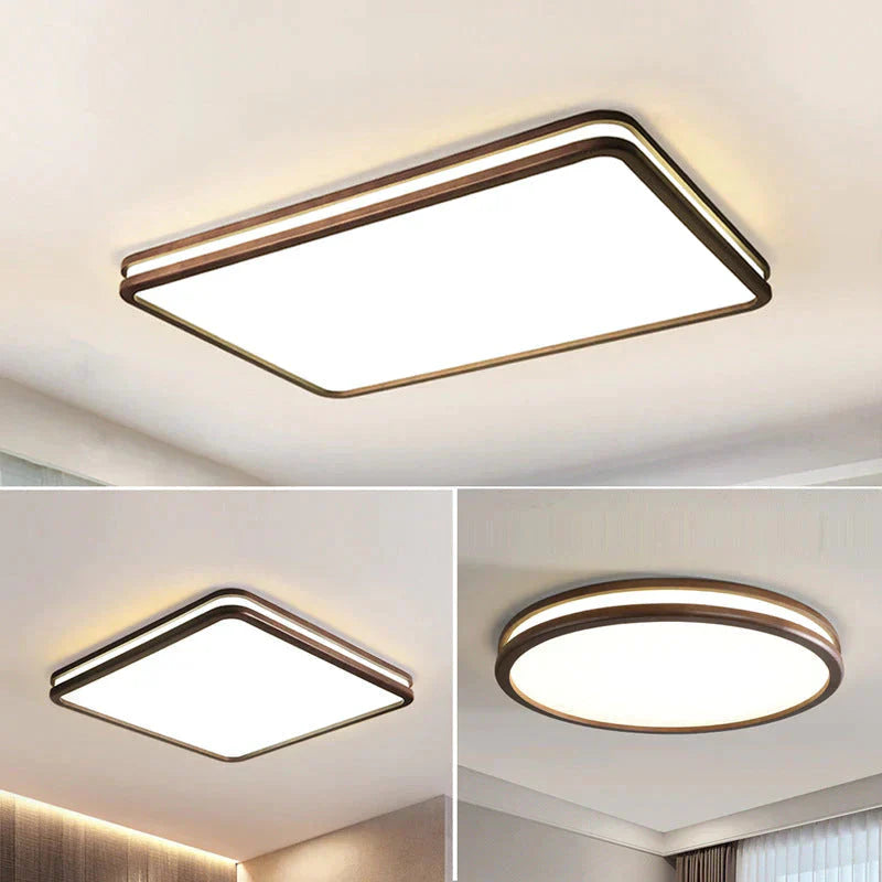 Nordic Walnut Color Indoor Ceiling Lamp