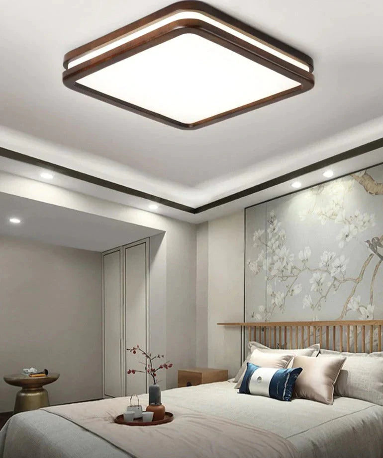 Nordic Walnut Color Indoor Ceiling Lamp