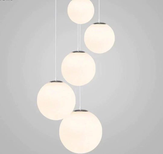 Nordic White Glass Ball Pendant Lights Modern LED Living Room Hanglamp Pendant Lamp Restaurant Bar Aisle Bubble Ball Luminaire