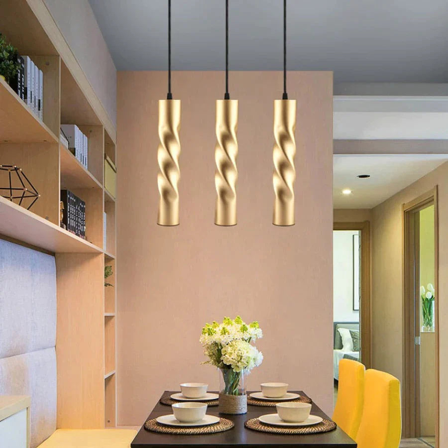 Pendant Lamp Dimmable Lights Hanging Lamp Kitchen Island Dining Room Shop Bar Counter Decoration Cylinder Pipe Kitchen Lights