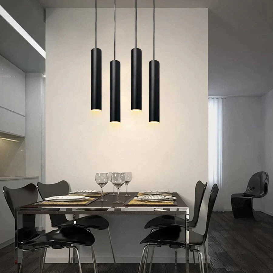 Pendant Lamp Dimmable Lights Hanging Lamp Kitchen Island Dining Room Shop Bar Counter Decoration Cylinder Pipe Kitchen Lights