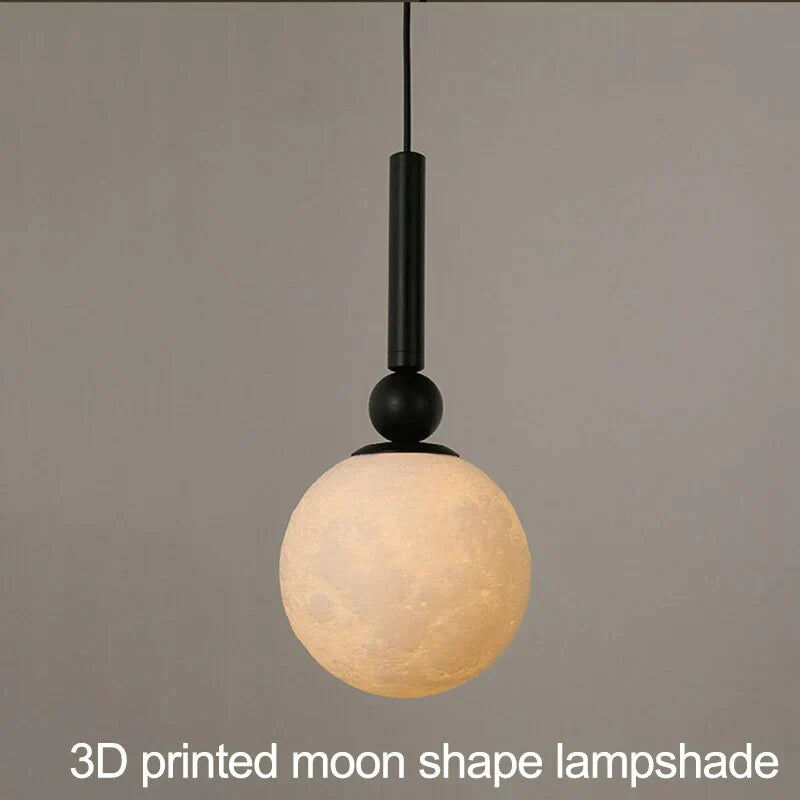 Pendant Lights 3D Lunar Lampshade Lamp Fixtures Luminaria Living Room Bar Bedroom Postmodern Pendant Lighting Lustre Pendente