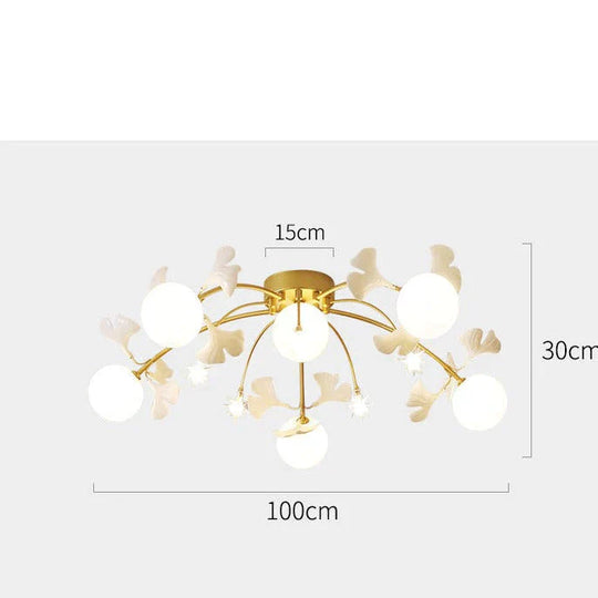 Petals Living Room Bedroom Ceiling Lamp Simple Creative Hall Master Bedroom Warm Lighting