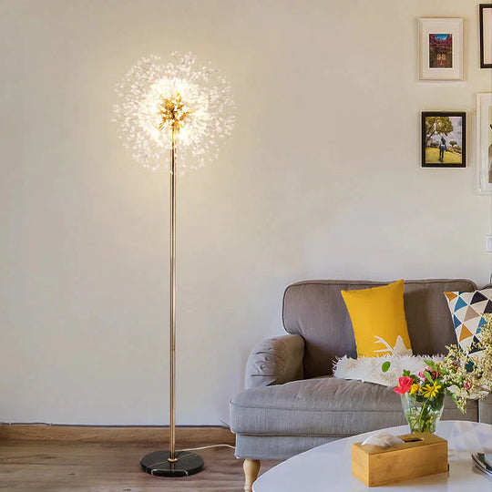 Post-modern Luxury Wind Floor Lamp Living Room Lamp Bedroom Study Vertical Table Lamp Luxury Dandelion Floor Lamp