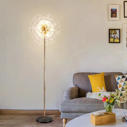 Post-Modern Luxury Wind Floor Lamp Living Room Bedroom Study Vertical Table Dandelion Lamps